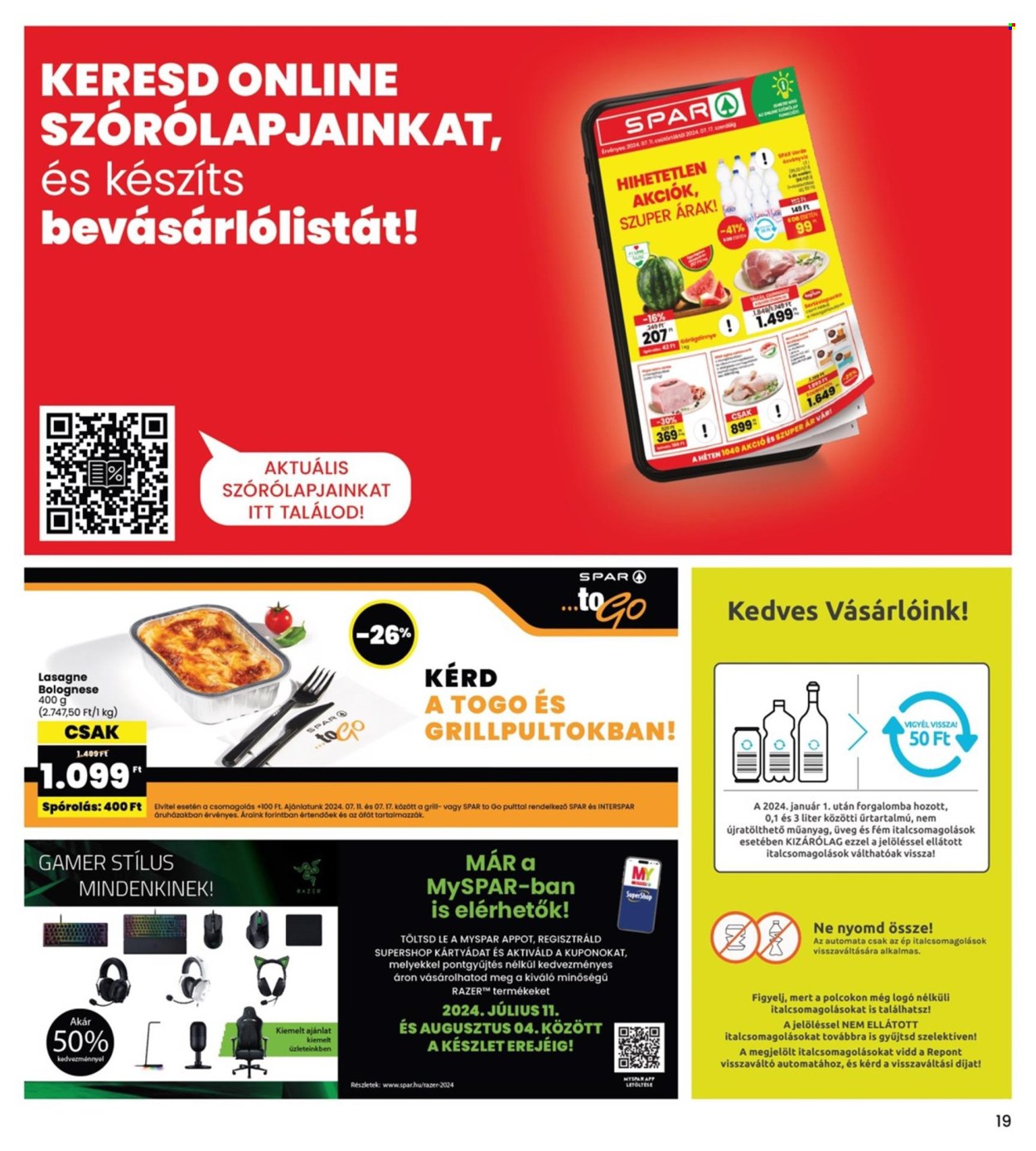 INTERSPAR akciós újságok - 2024.07.11 - 2024.07.17. Oldal 19