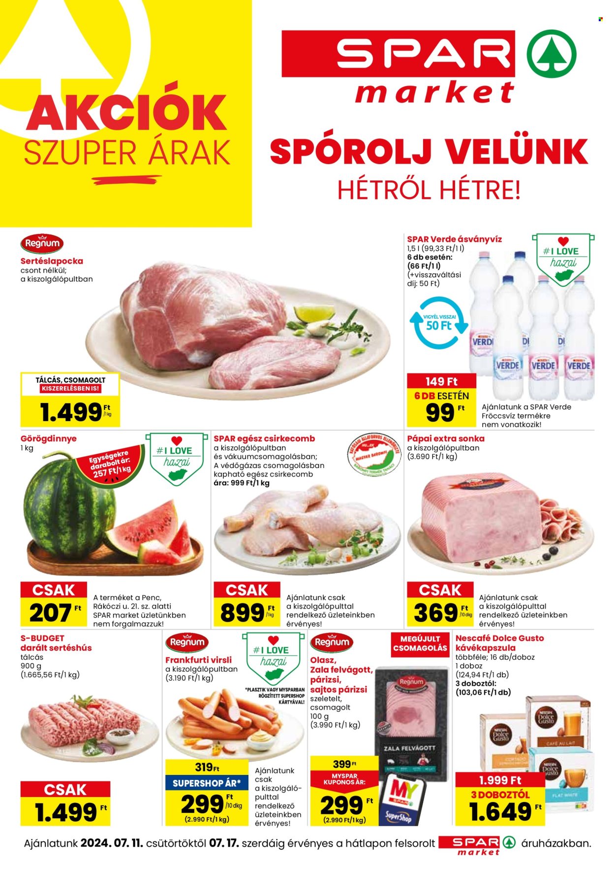SPAR market akciós újságok - 2024.07.11 - 2024.07.17. Oldal 1