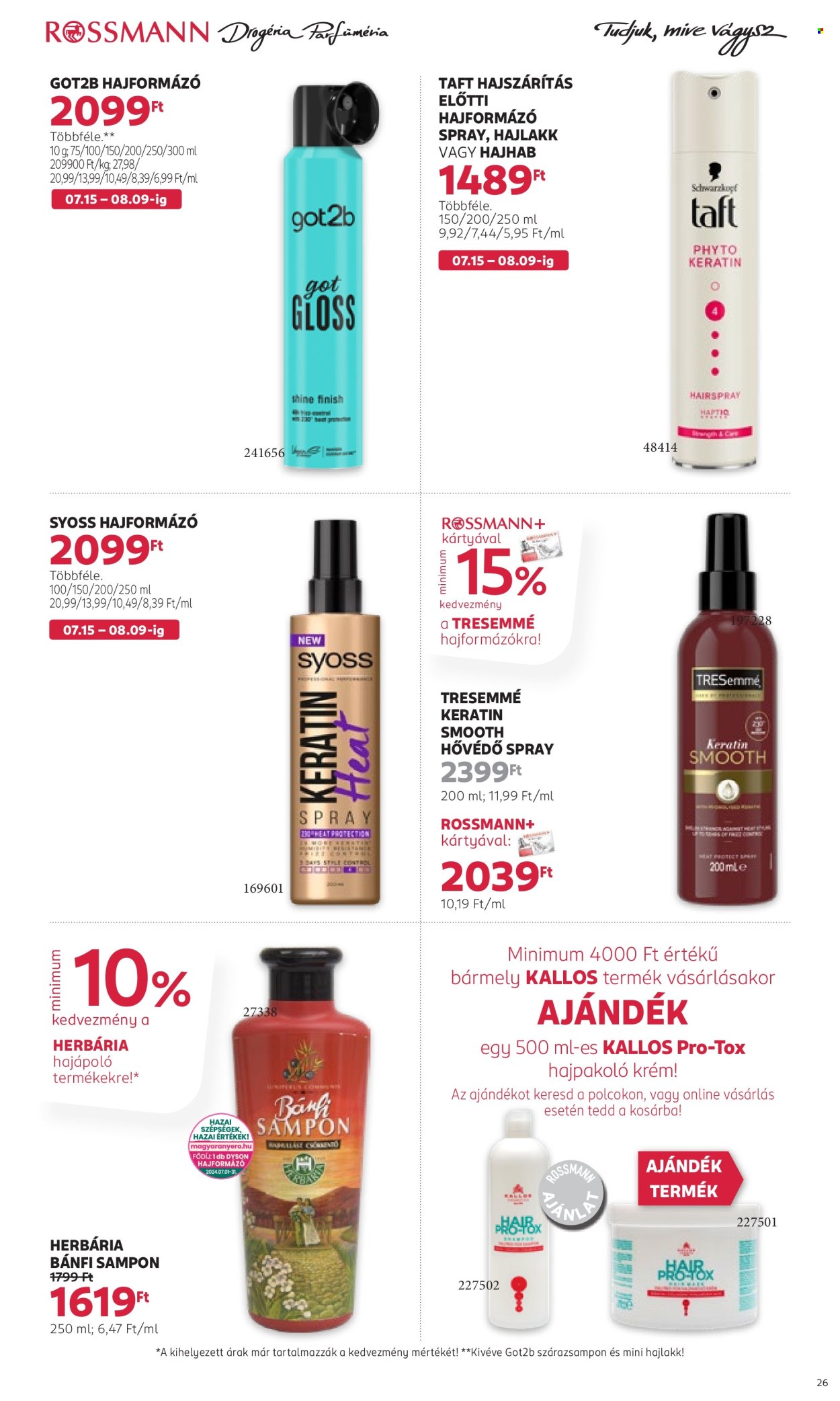 Rossmann akciós újságok - 2024.07.15 - 2024.07.26. Oldal 25
