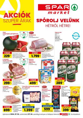 Újság SPAR market - 2024.07.18 - 2024.07.24.