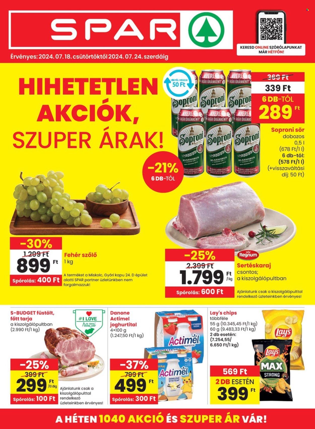 SPAR akciós újságok - 2024.07.18 - 2024.07.24. Oldal 1