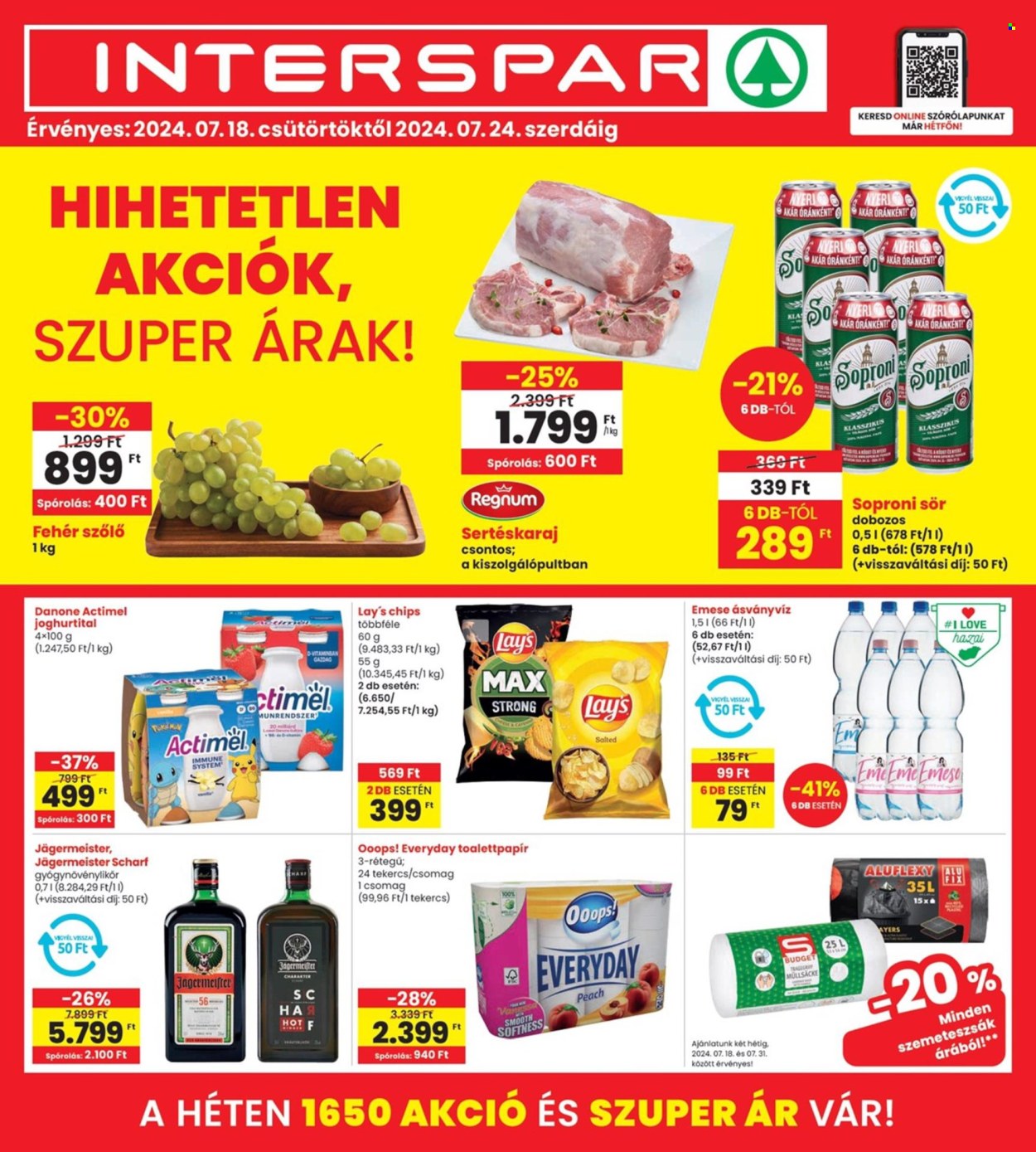 INTERSPAR akciós újságok - 2024.07.18 - 2024.07.24. Oldal 1