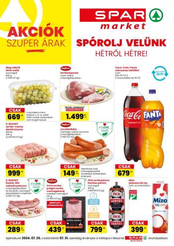 Újság SPAR market - 2024.07.25 - 2024.07.31.