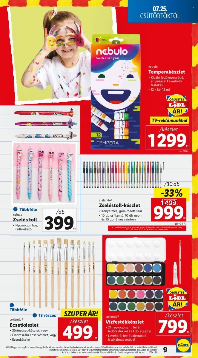Lidl akciós újságok. Oldal 9