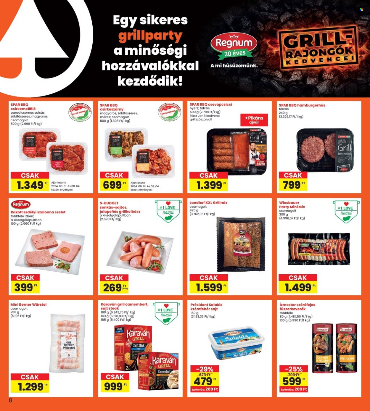 INTERSPAR akciós újságok - 2024.08.01 - 2024.08.07. Oldal 8
