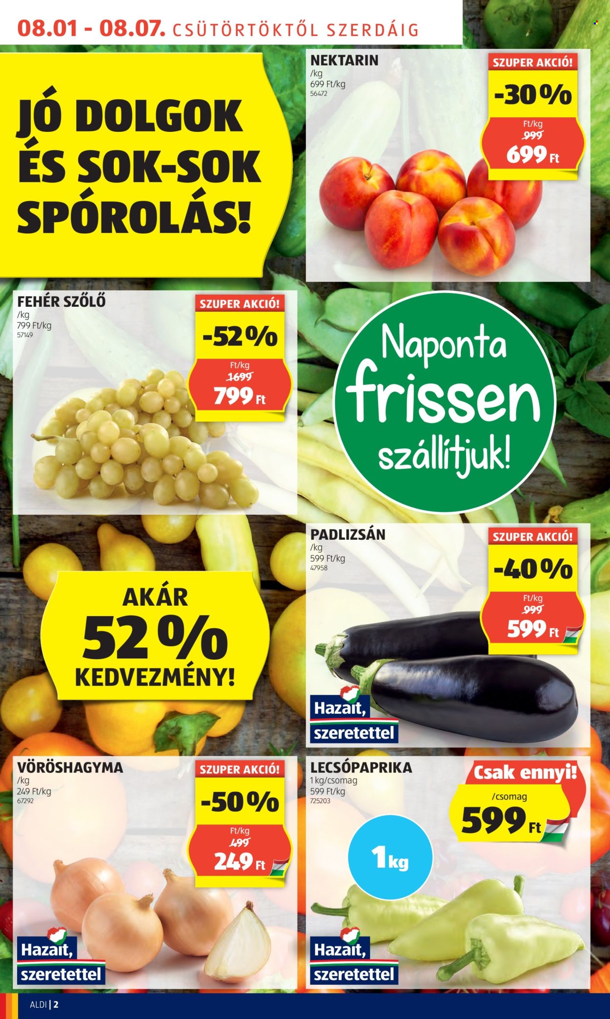 Aldi akciós újságok - 2024.08.01 - 2024.08.08. Oldal 2