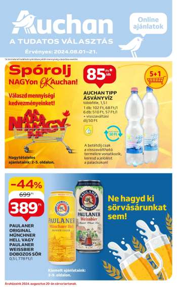 Újság Auchan - 2024.08.01 - 2024.08.21.