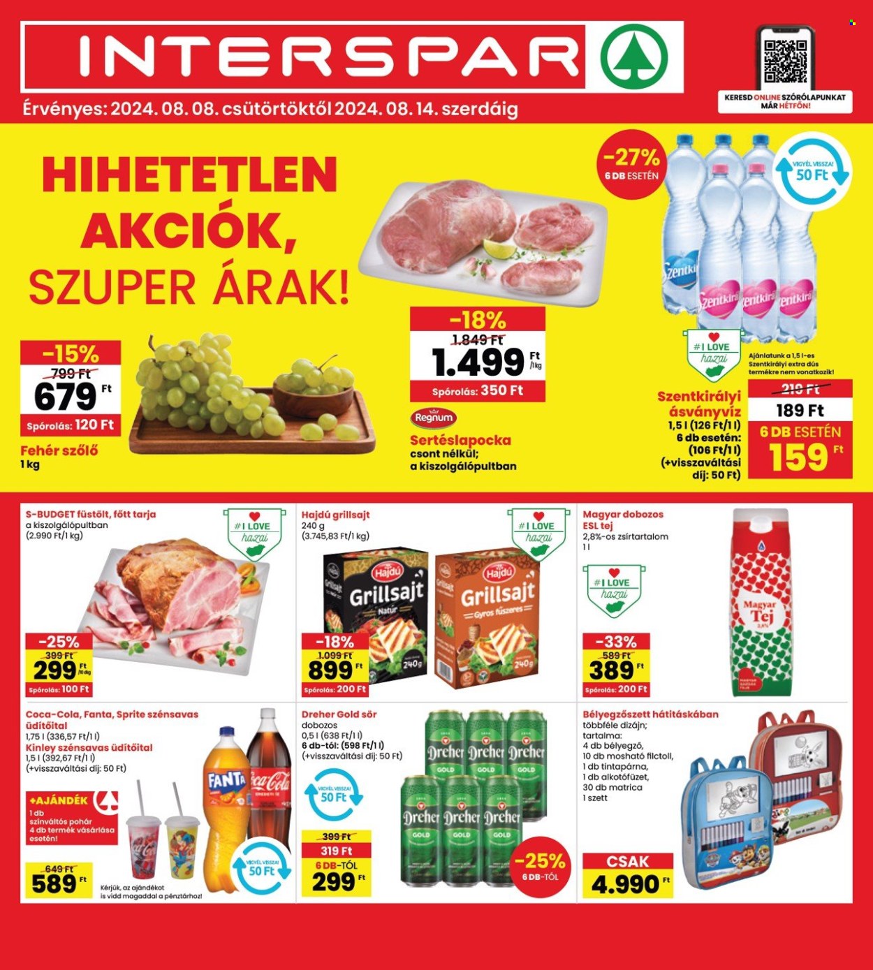 INTERSPAR akciós újságok - 2024.08.08 - 2024.08.14. Oldal 1