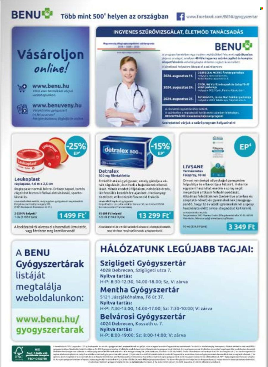 BENU Gyógyszertár akciós újságok - 2024.08.01 - 2024.08.31. Oldal 28