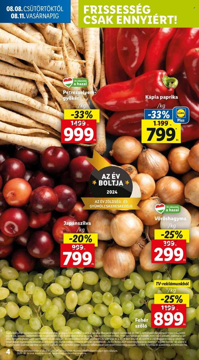 Lidl akciós újságok - 2024.08.08 - 2024.08.14. Oldal 4