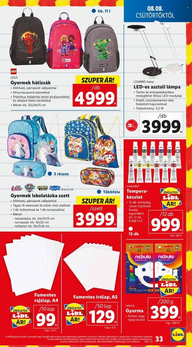 Lidl akciós újságok - 2024.08.08 - 2024.08.14. Oldal 33