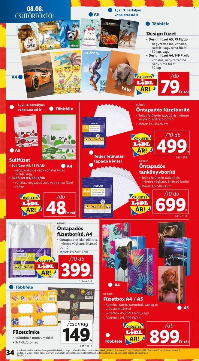 Lidl akciós újságok - 2024.08.08 - 2024.08.14. Oldal 34