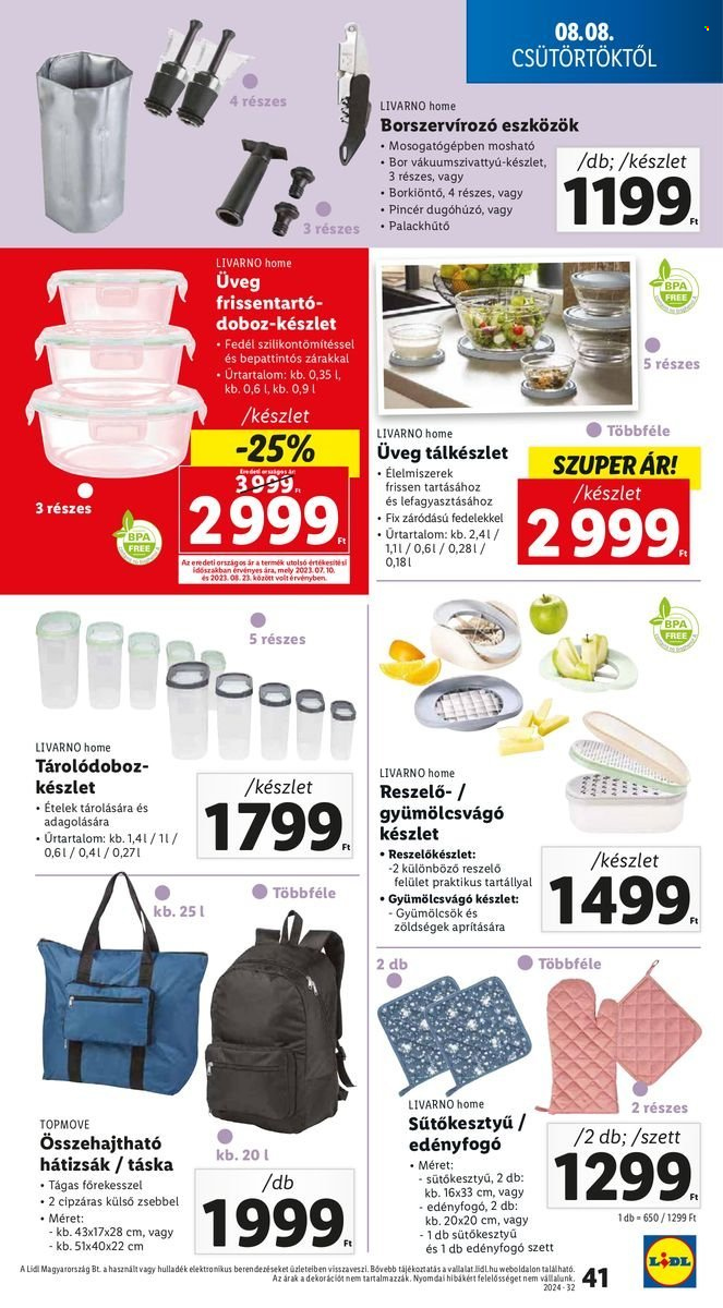 Lidl akciós újságok - 2024.08.08 - 2024.08.14. Oldal 41