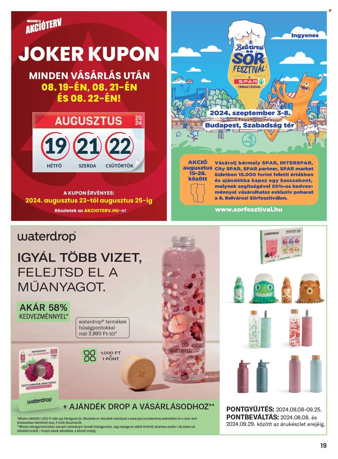 SPAR akciós újságok - 2024.08.15 - 2024.08.21. Oldal 19