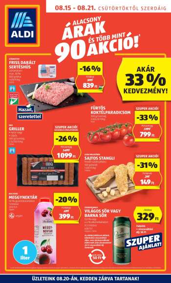 Újság Aldi - 2024.08.15 - 2024.08.21.