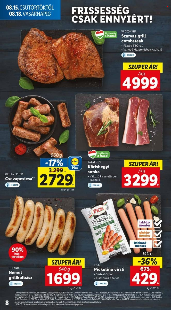 Lidl akciós újságok - 2024.08.15 - 2024.08.21. Oldal 8