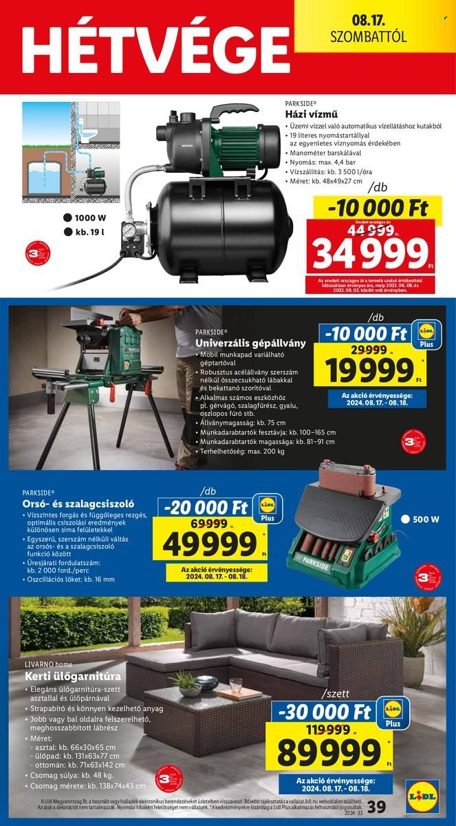 Lidl akciós újságok - 2024.08.15 - 2024.08.21. Oldal 39