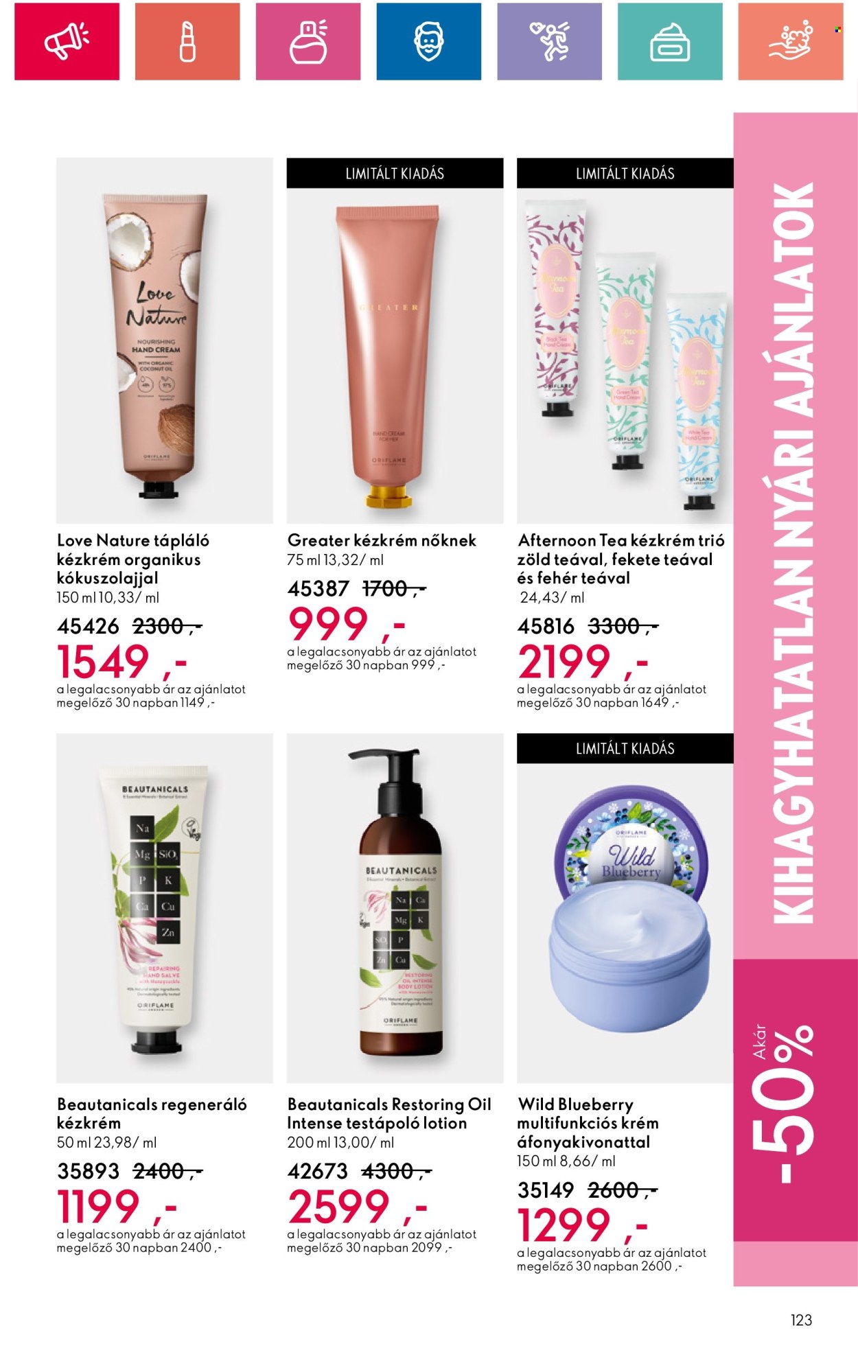 Oriflame akciós újságok - 2024.07.31 - 2024.08.19. Oldal 123