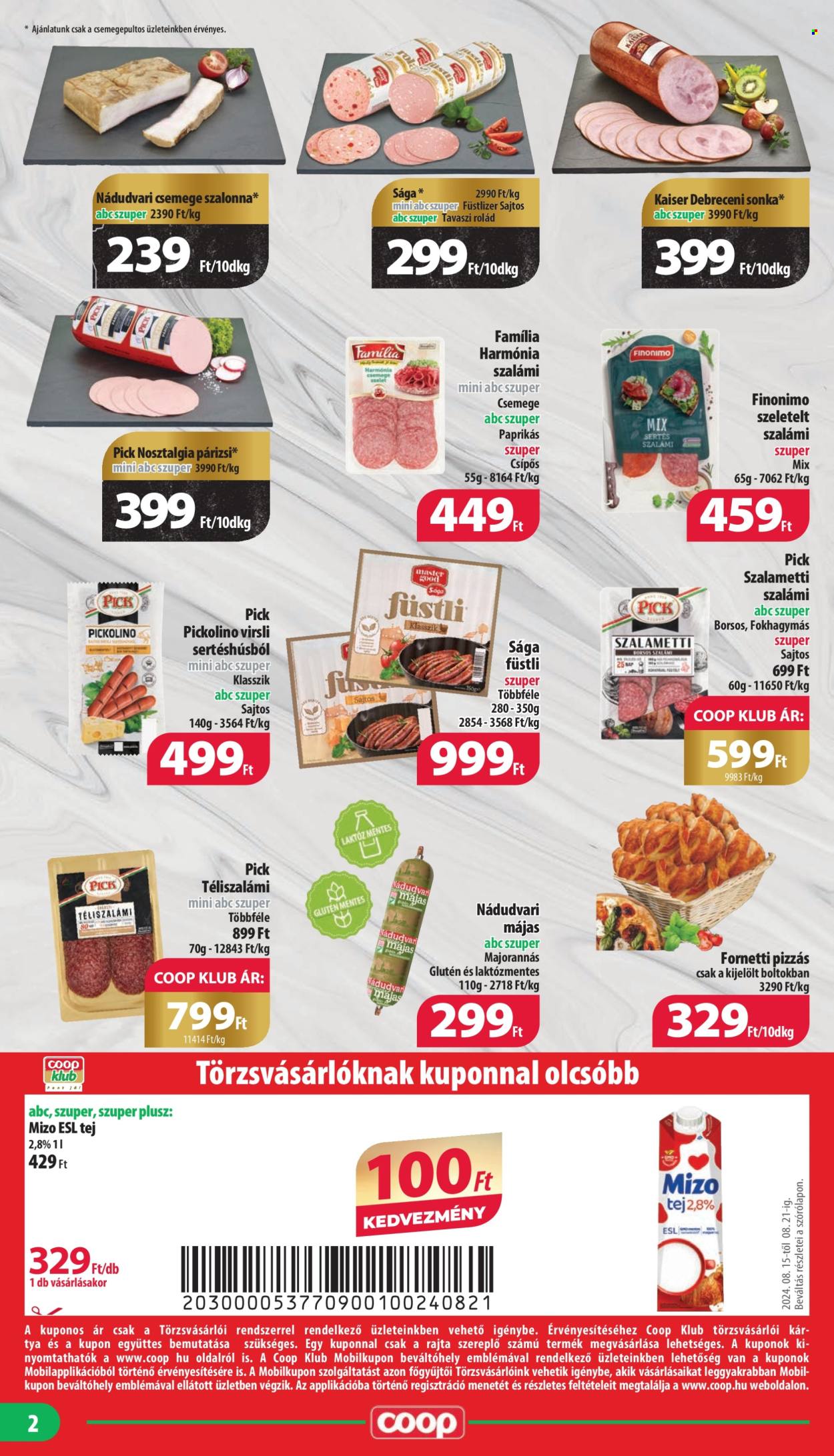 Coop akciós újságok - 2024.08.15 - 2024.08.21. Oldal 2