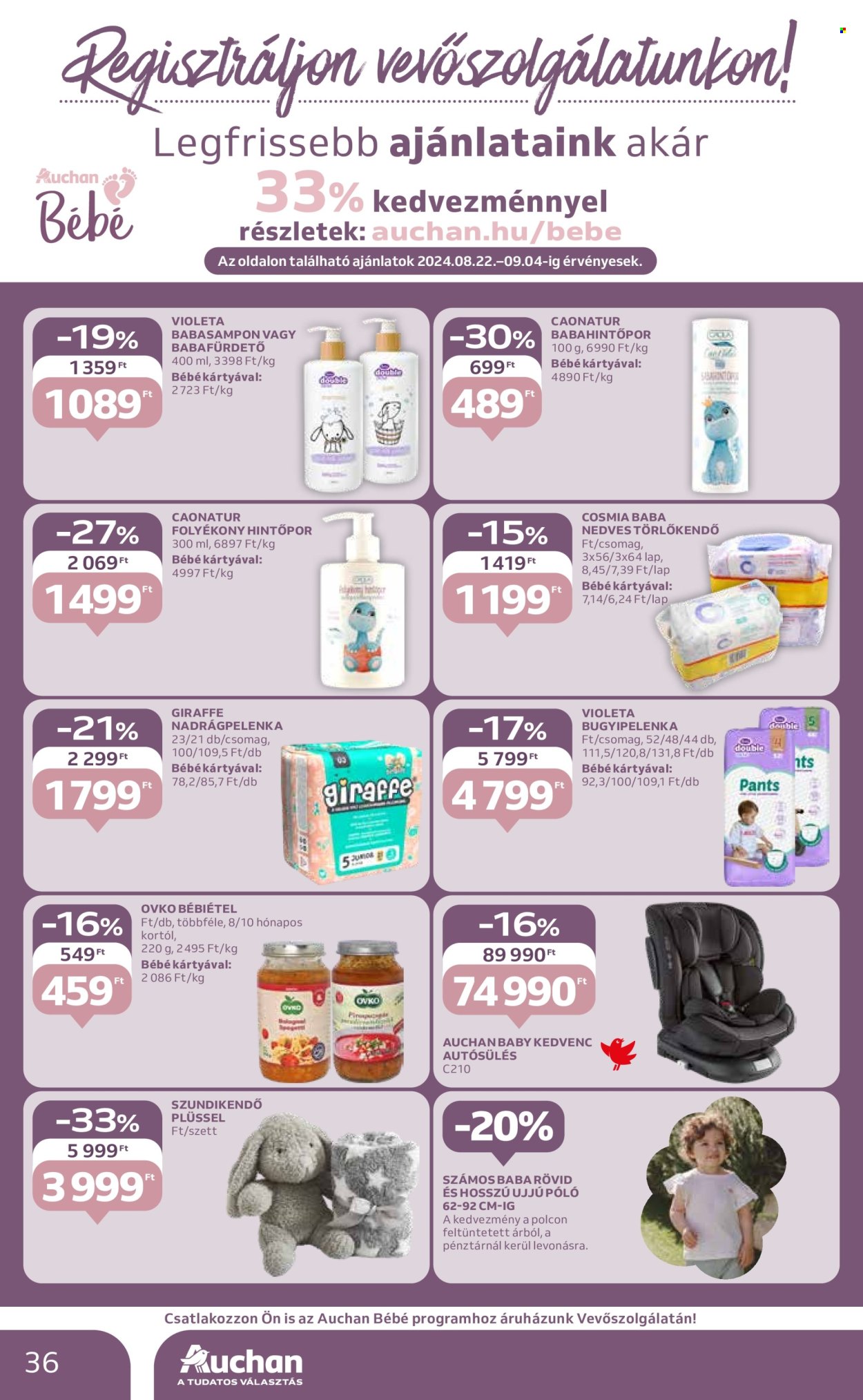Auchan akciós újságok - 2024.08.22 - 2024.08.28. Oldal 36