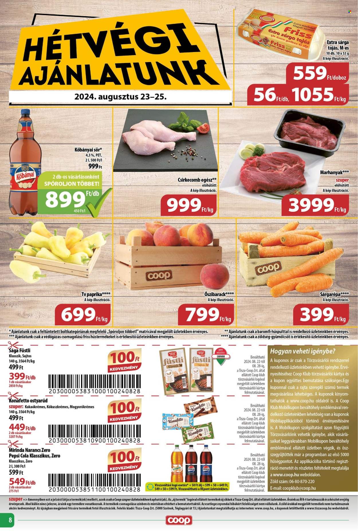 Coop akciós újságok - 2024.08.22 - 2024.08.28. Oldal 8