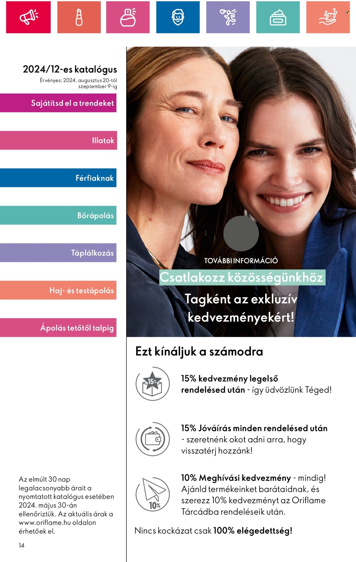 Oriflame akciós újságok - 2024.08.20 - 2024.09.09. Oldal 14
