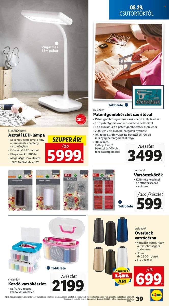 Lidl akciós újságok - 2024.08.29 - 2024.09.04. Oldal 39