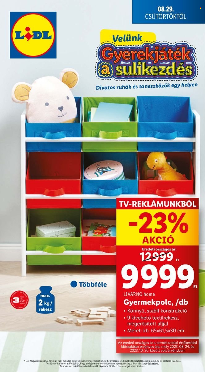 Lidl akciós újságok - 2024.08.29 - 2024.09.04. Oldal 1