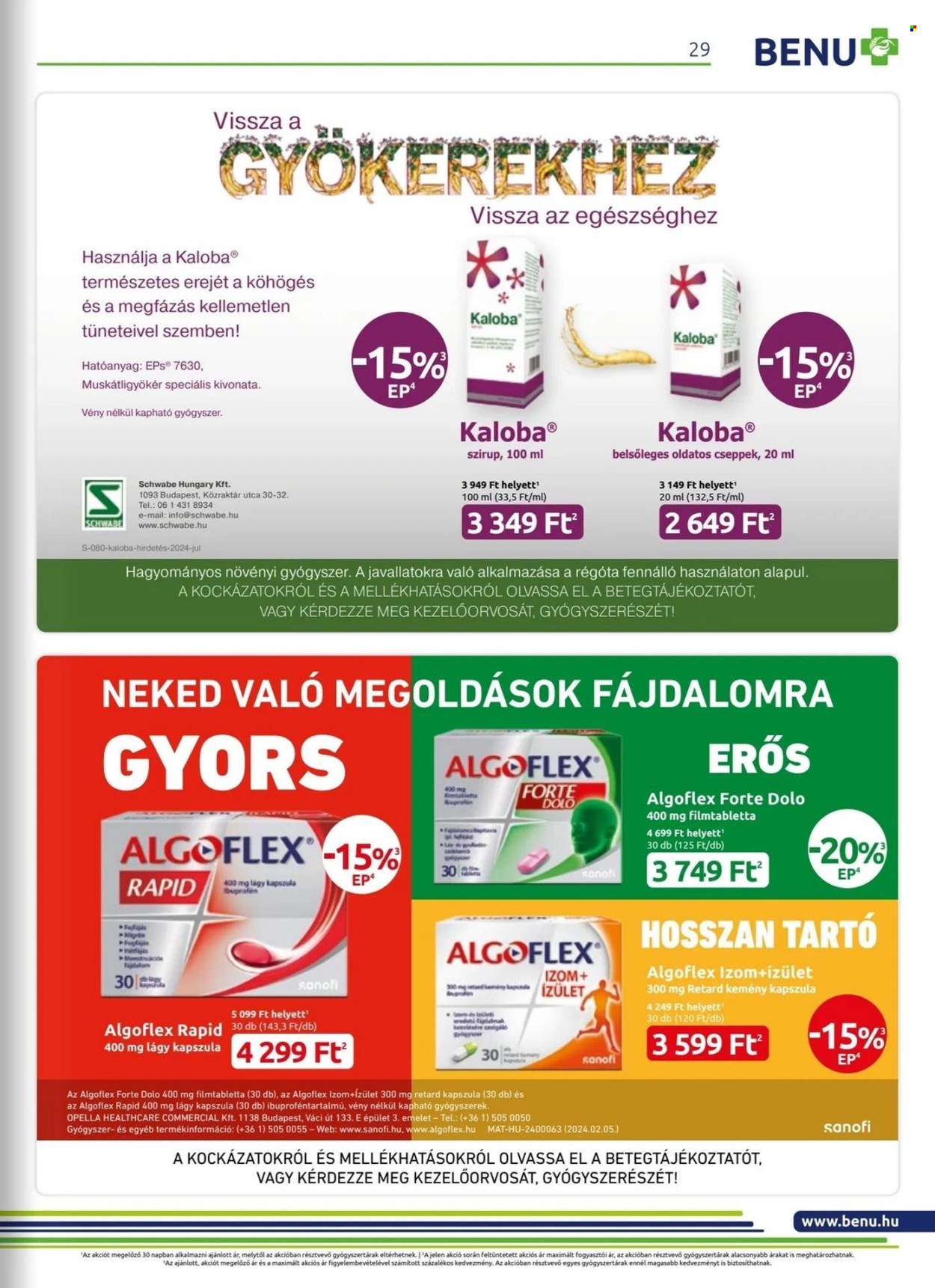 BENU Gyógyszertár akciós újságok - 2024.09.01 - 2024.09.30. Oldal 28