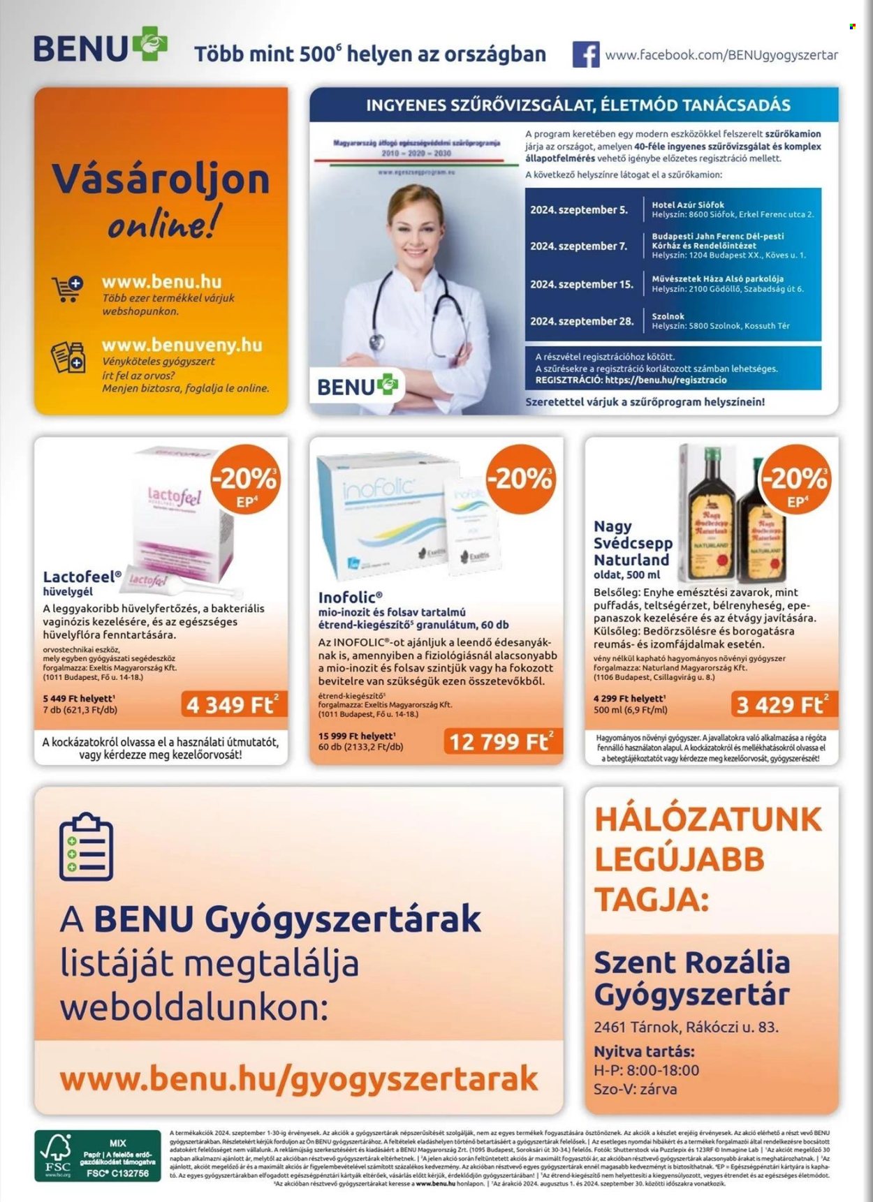 BENU Gyógyszertár akciós újságok - 2024.09.01 - 2024.09.30. Oldal 31