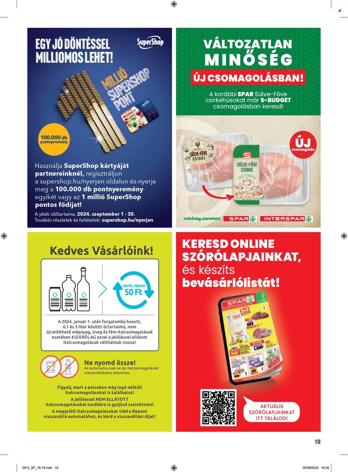 SPAR akciós újságok - 2024.09.12 - 2024.09.18. Oldal 19