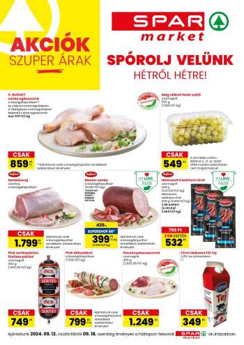 Újság SPAR market - 2024.09.12 - 2024.09.18.