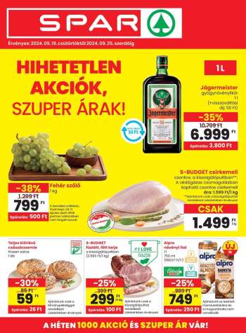 Újság SPAR - 2024.09.19 - 2024.09.25.