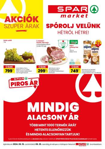 Újság SPAR market - 2024.09.19 - 2024.09.25.