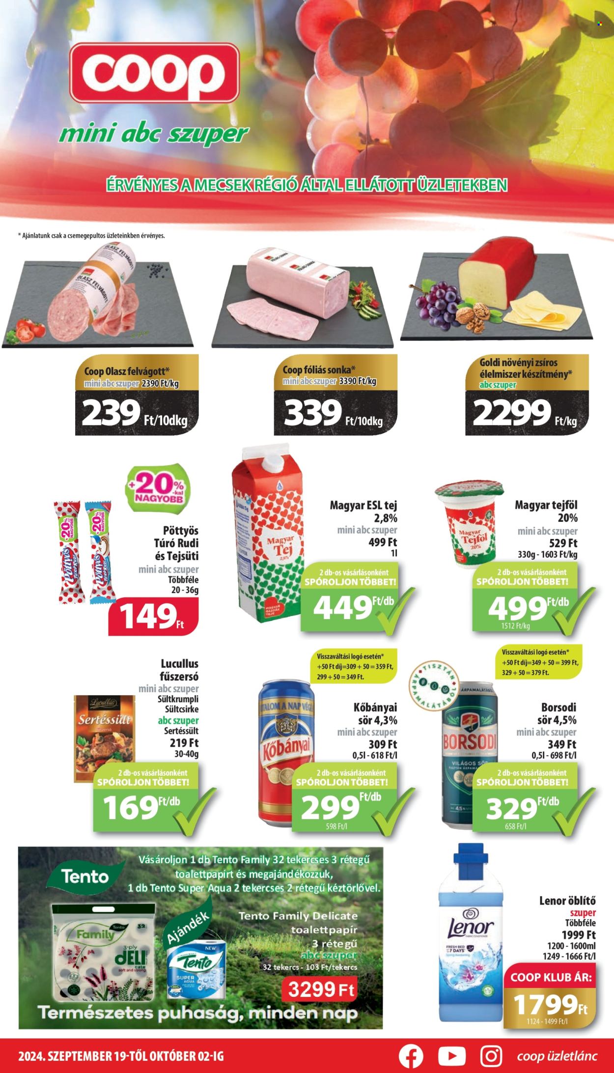 Coop akciós újságok - 2024.09.19 - 2024.10.02. Oldal 1