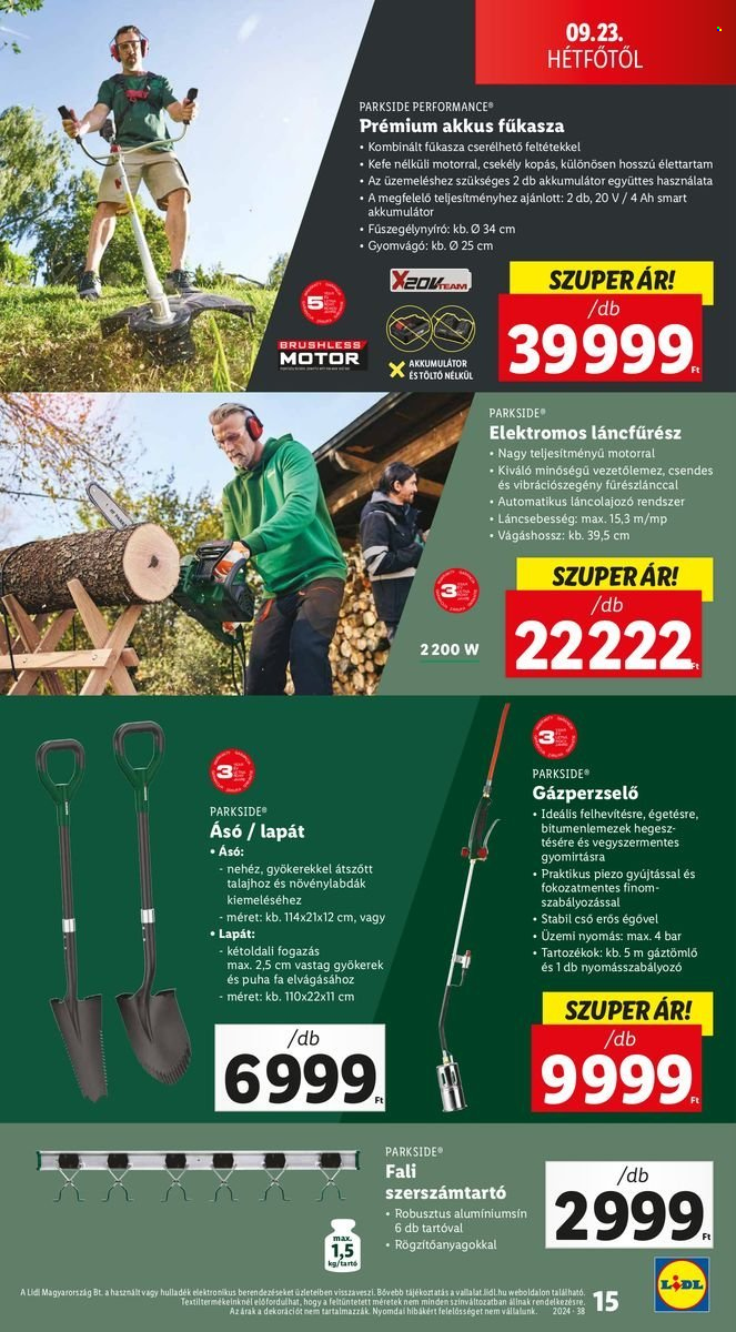 Lidl akciós újságok - 2024.09.19 - 2024.09.25. Oldal 15