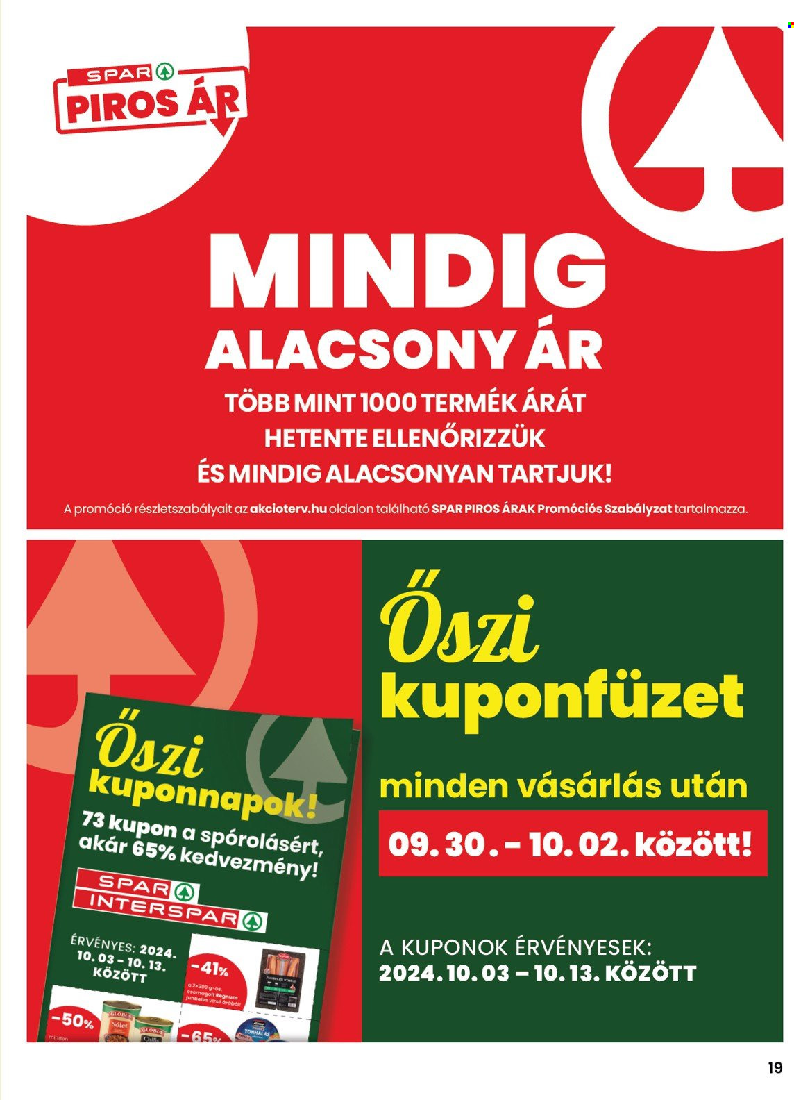 SPAR akciós újságok - 2024.09.26 - 2024.10.02. Oldal 19