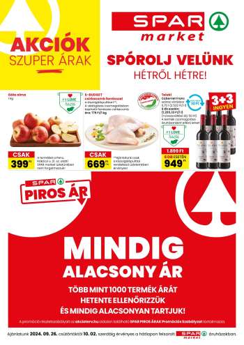 Újság SPAR market - 2024.09.26 - 2024.10.02.