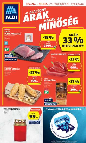 Újság Aldi - 2024.09.26 - 2024.10.02.