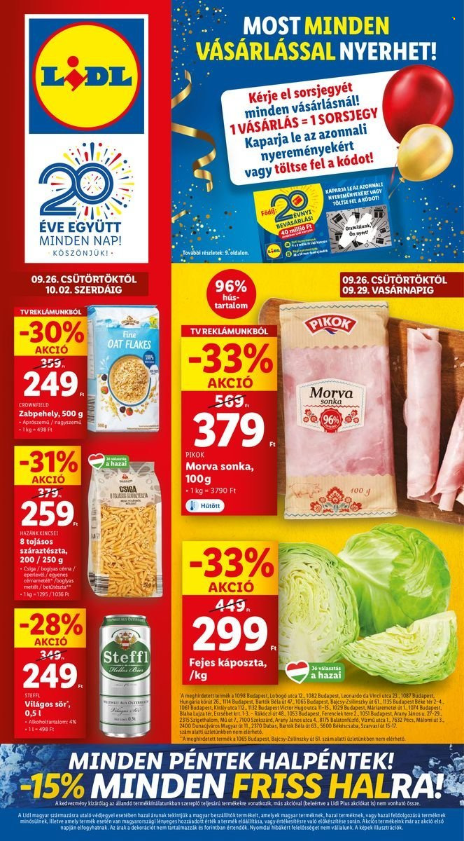 Lidl akciós újságok - 2024.09.26 - 2024.10.02. Oldal 1