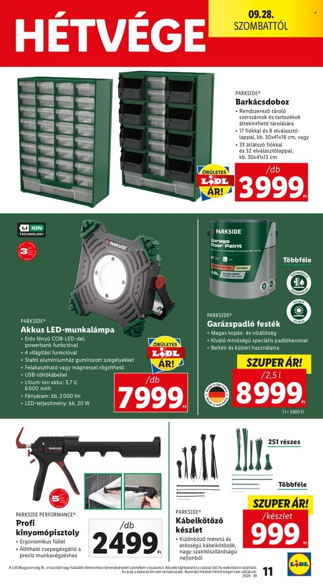 Lidl akciós újságok - 2024.09.26 - 2024.10.02. Oldal 11