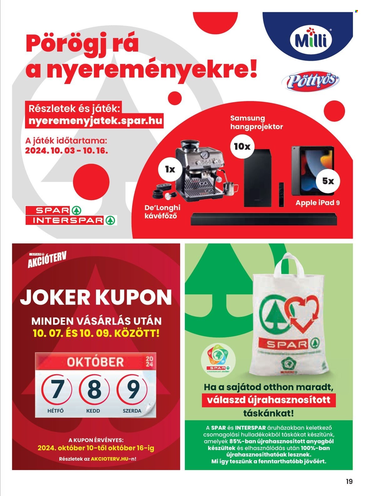 SPAR akciós újságok - 2024.10.03 - 2024.10.09. Oldal 19