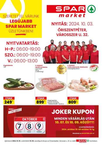 Újság SPAR market - 2024.10.03 - 2024.10.09.