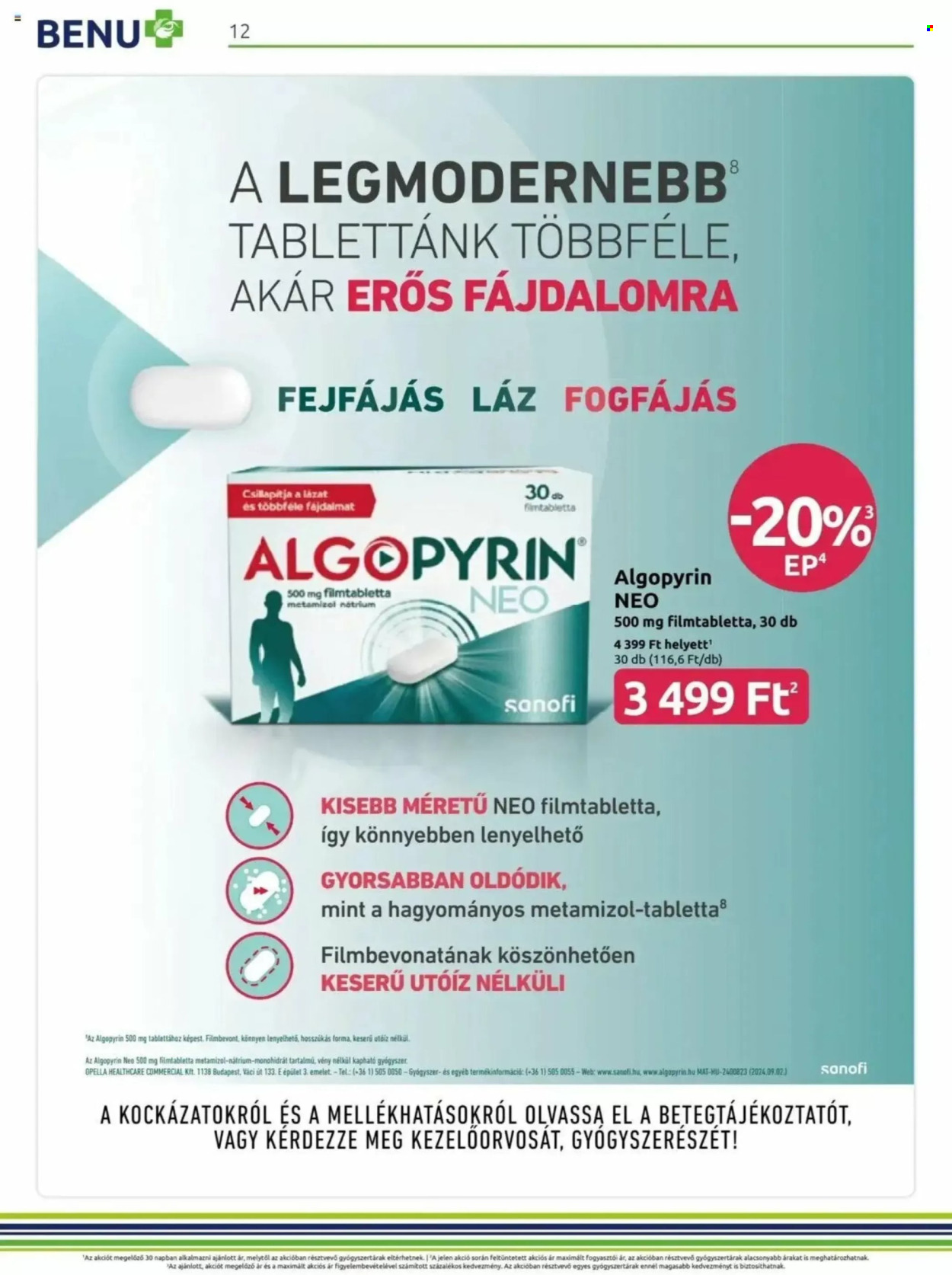 BENU Gyógyszertár akciós újságok - 2024.10.01 - 2024.10.31. Oldal 12