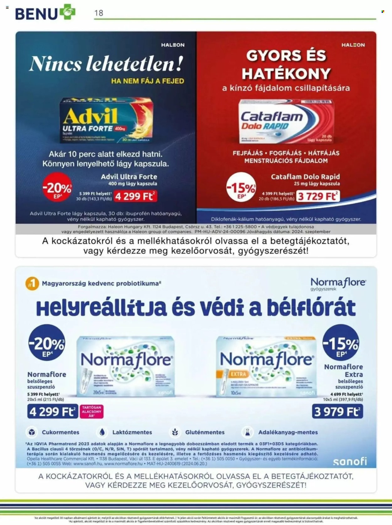 BENU Gyógyszertár akciós újságok - 2024.10.01 - 2024.10.31. Oldal 18