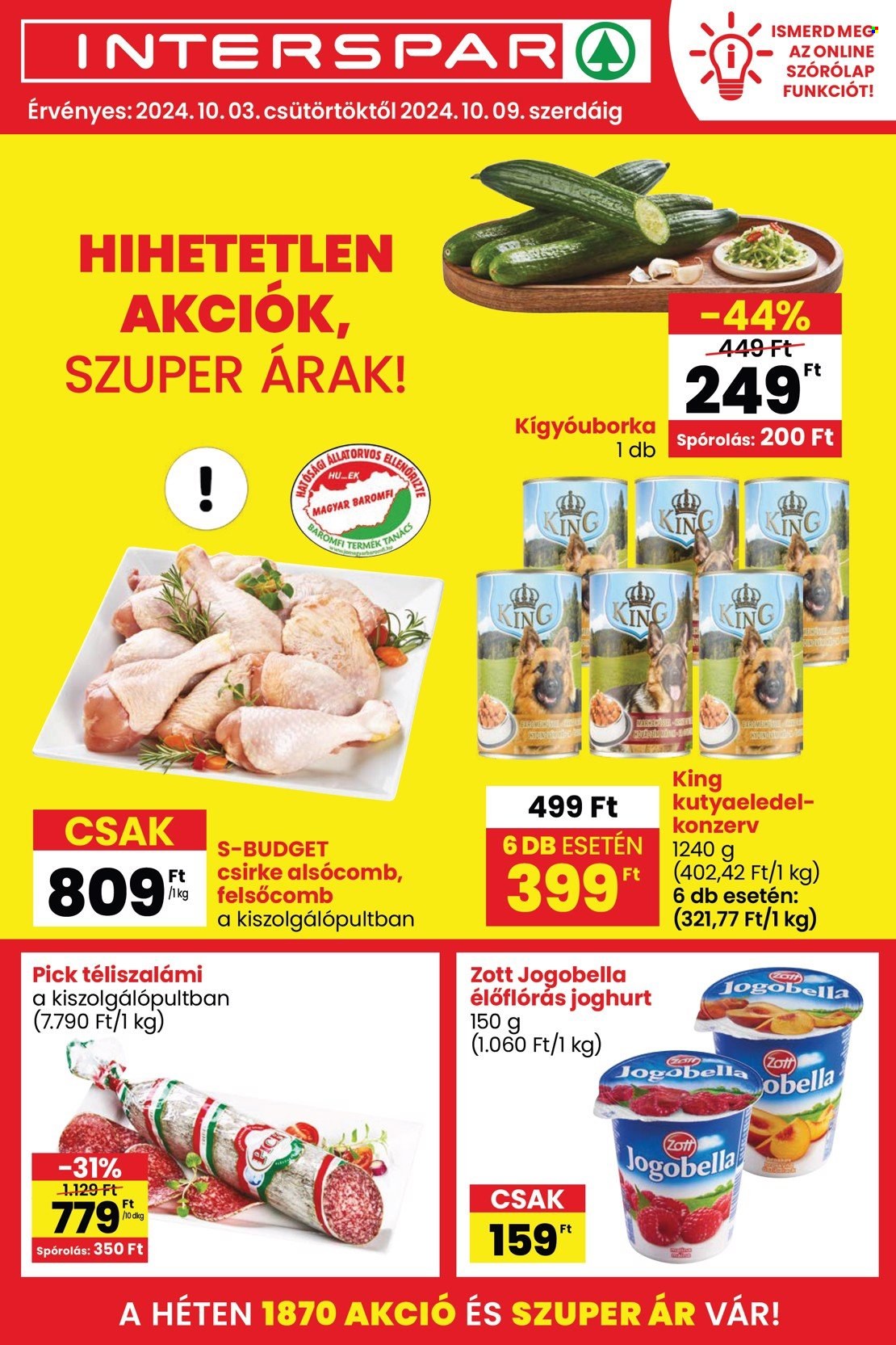 INTERSPAR akciós újságok - 2024.10.03 - 2024.10.09. Oldal 1