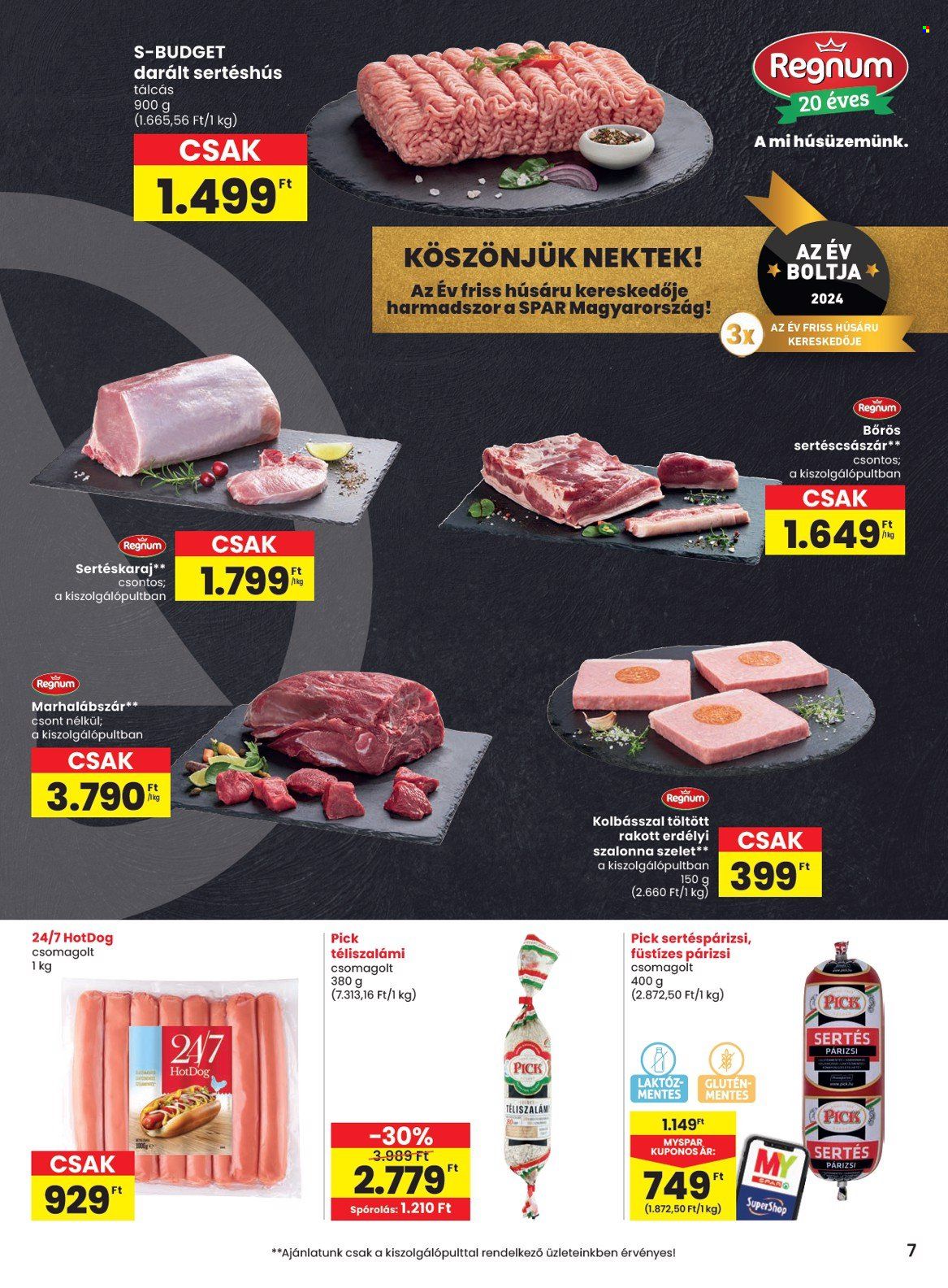 SPAR akciós újságok - 2024.10.10 - 2024.10.16. Oldal 7