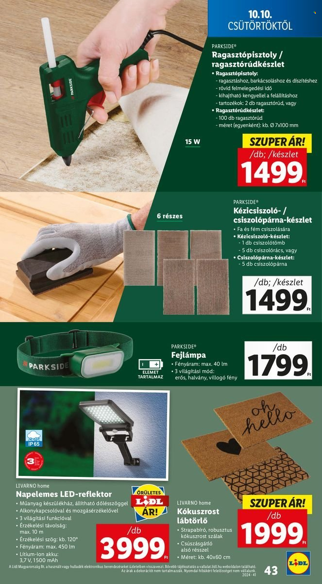 Lidl akciós újságok - 2024.10.10 - 2024.10.16. Oldal 43