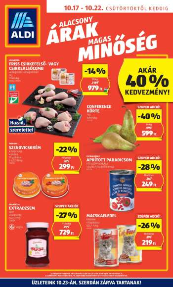 Újság Aldi - 2024.10.17 - 2024.10.22.