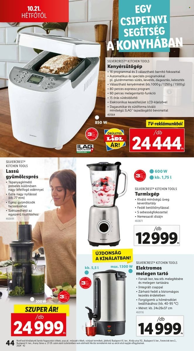 Lidl akciós újságok - 2024.10.17 - 2024.10.23. Oldal 44